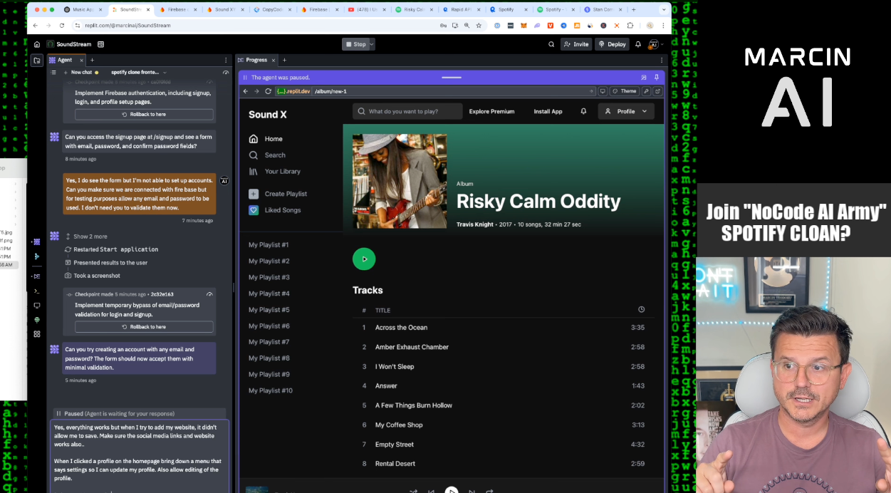 Creating a Spotify Clone with No Code AI — section 3 illustration