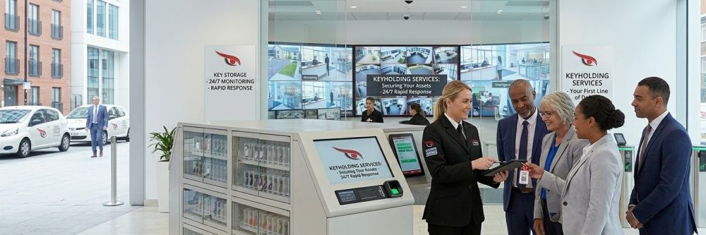 Vigilant reception desk where client keys are logged into secure custody