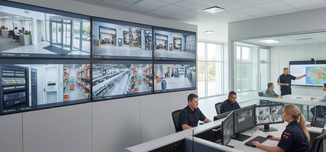 Control room team coordinating response officers from a UK coverage map