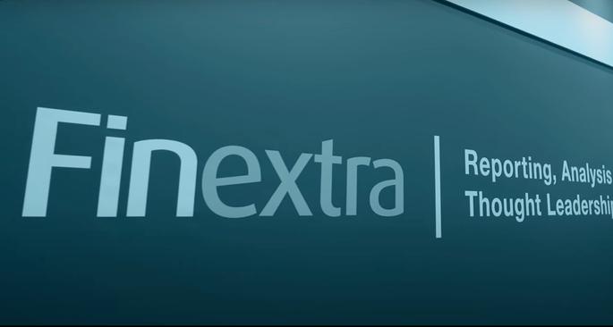 Finextra logo and tagline, "Reporting, Analysis Thought Leadership"