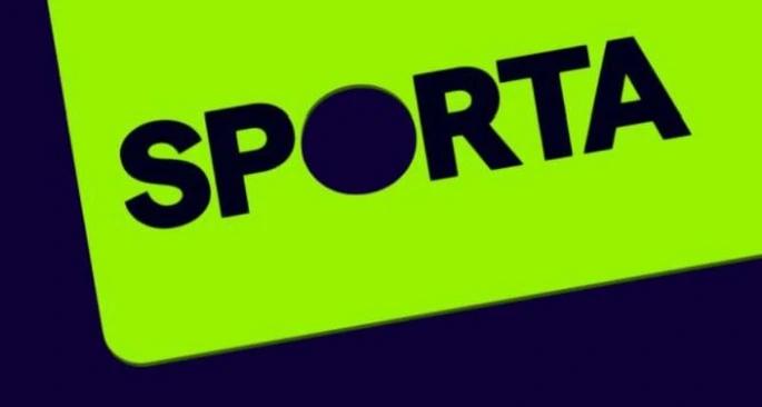 Cropped bank card that shows the Sporta logo.