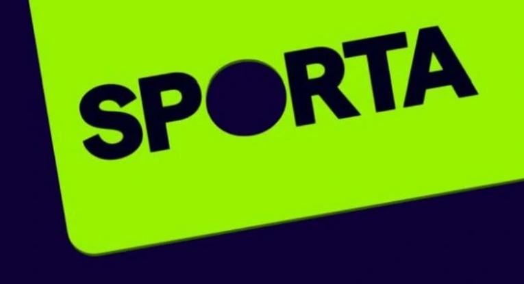Cropped bank card that shows the Sporta logo.