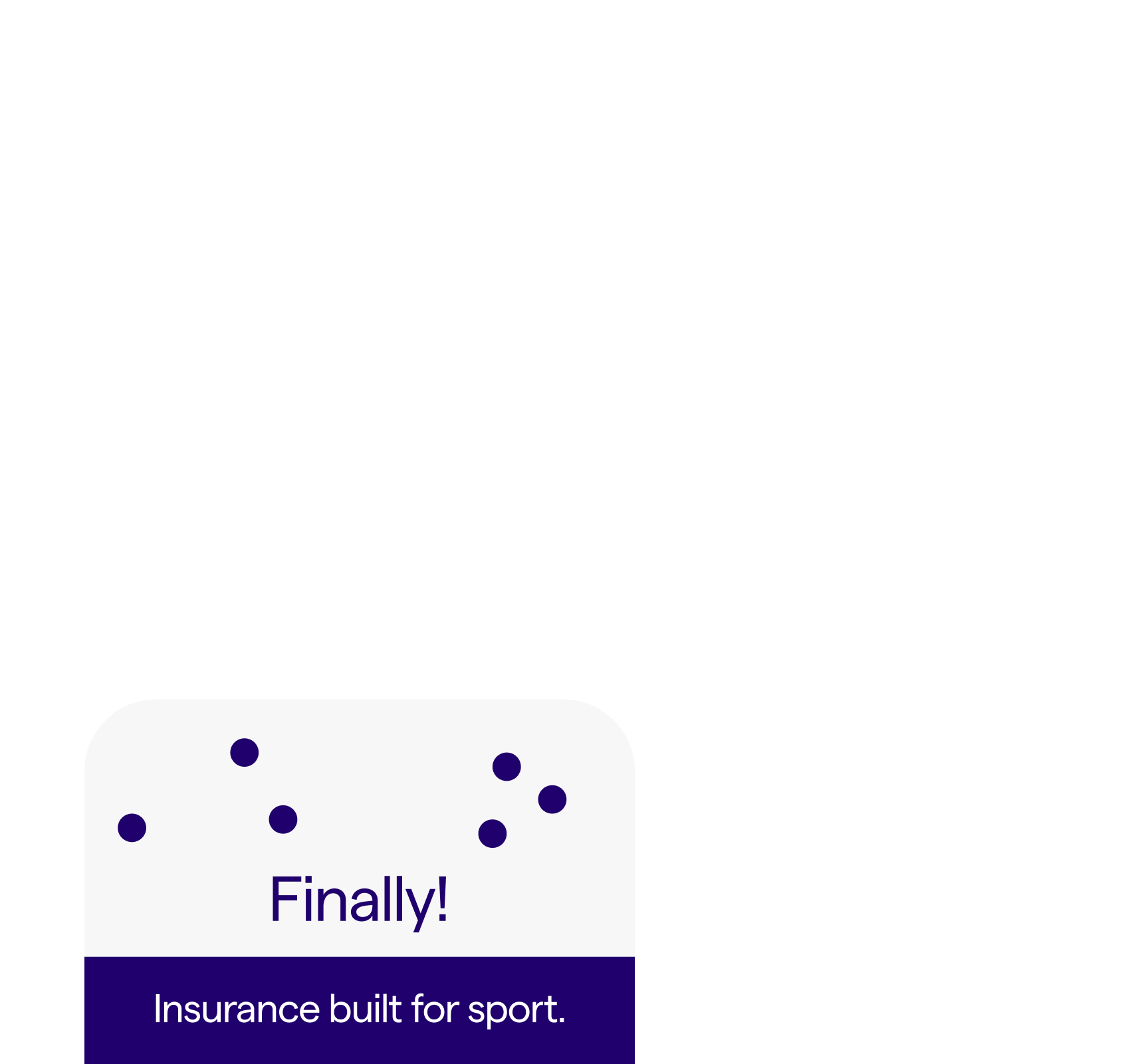 Sporta card showing club now insured notification