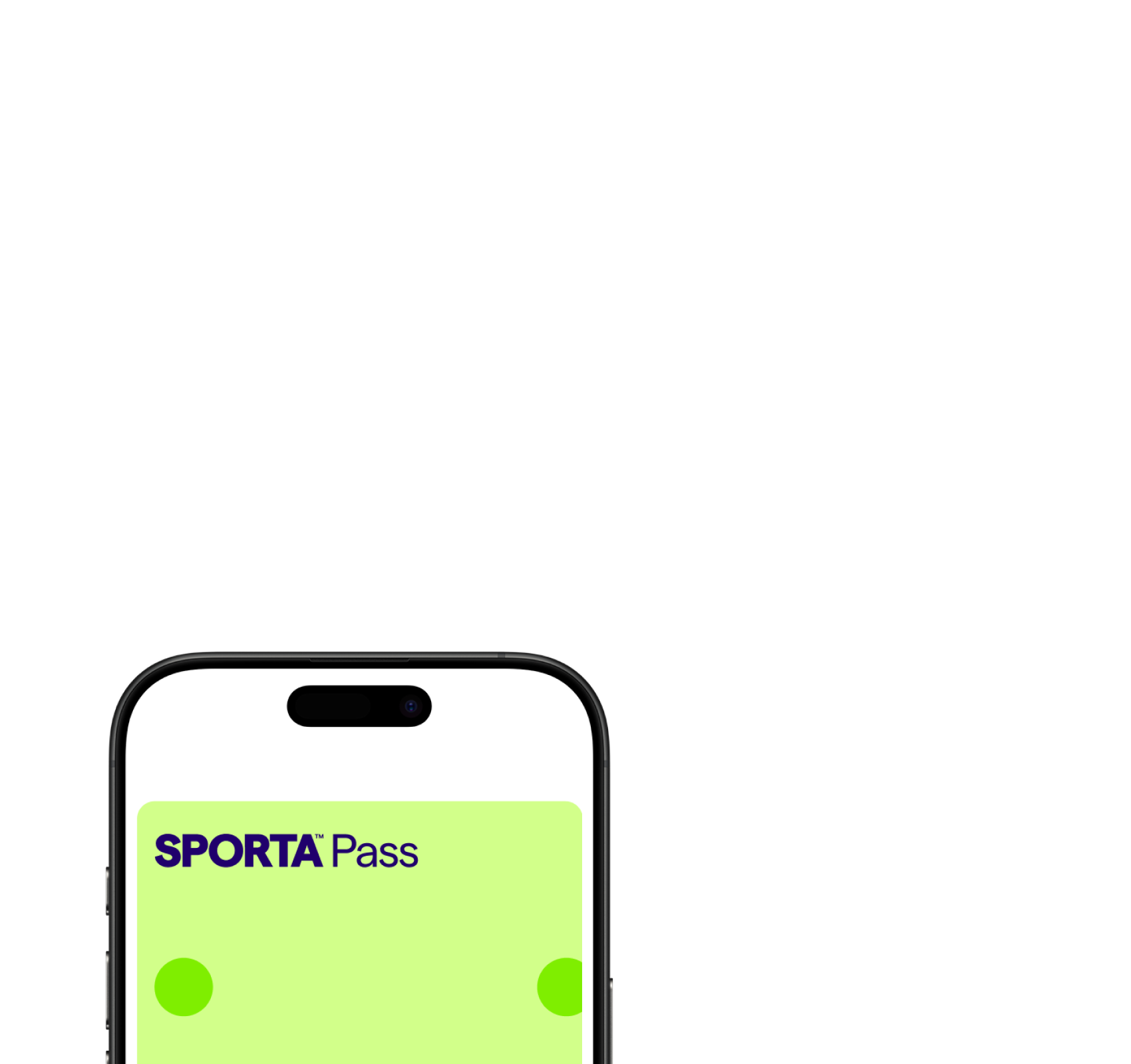 Sporta Pass digital wallet in phone.