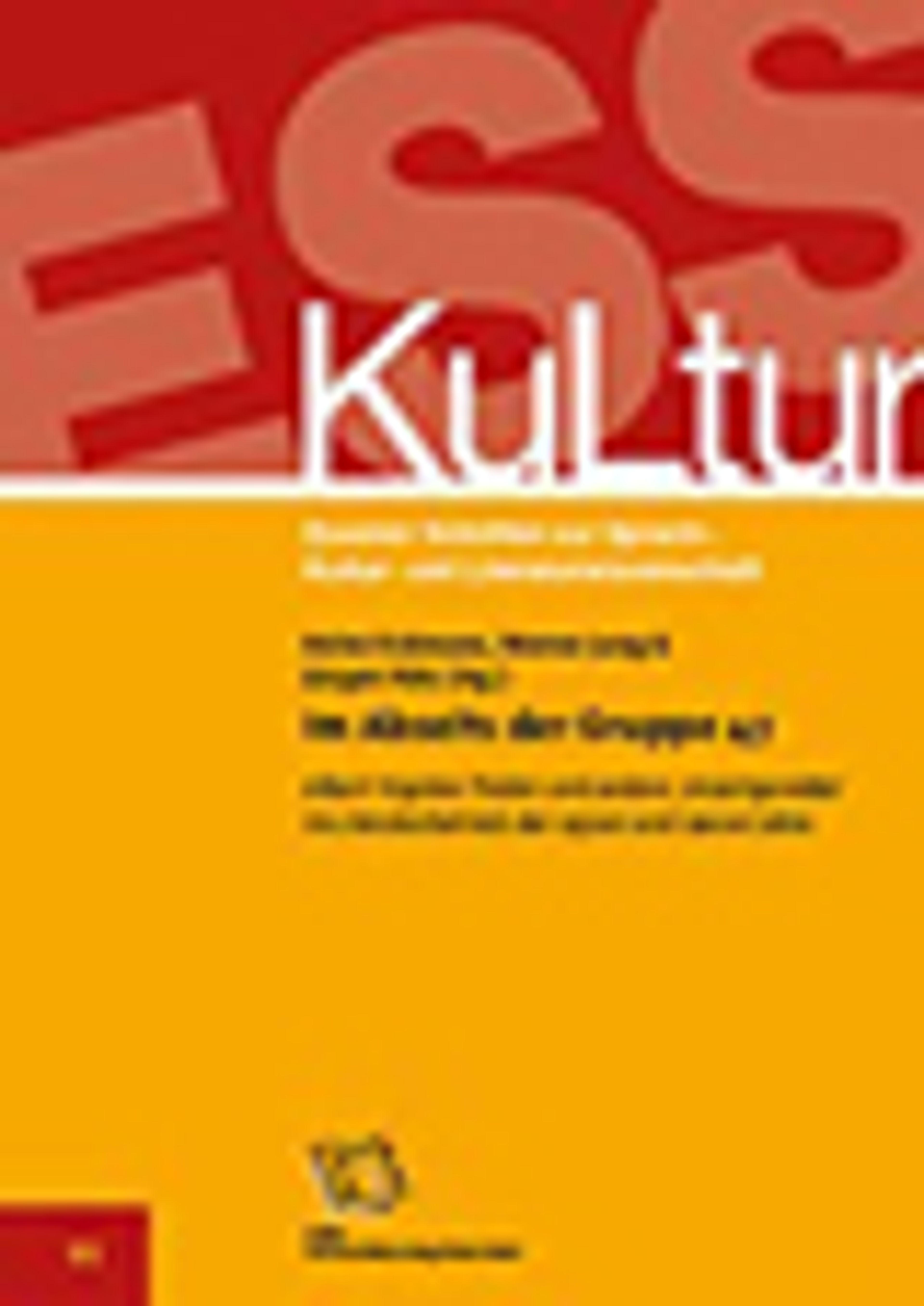 Orange book cover with "ESS Kultur" banner at the top and the title "Die Zukunft der Gruppe 47?" below.