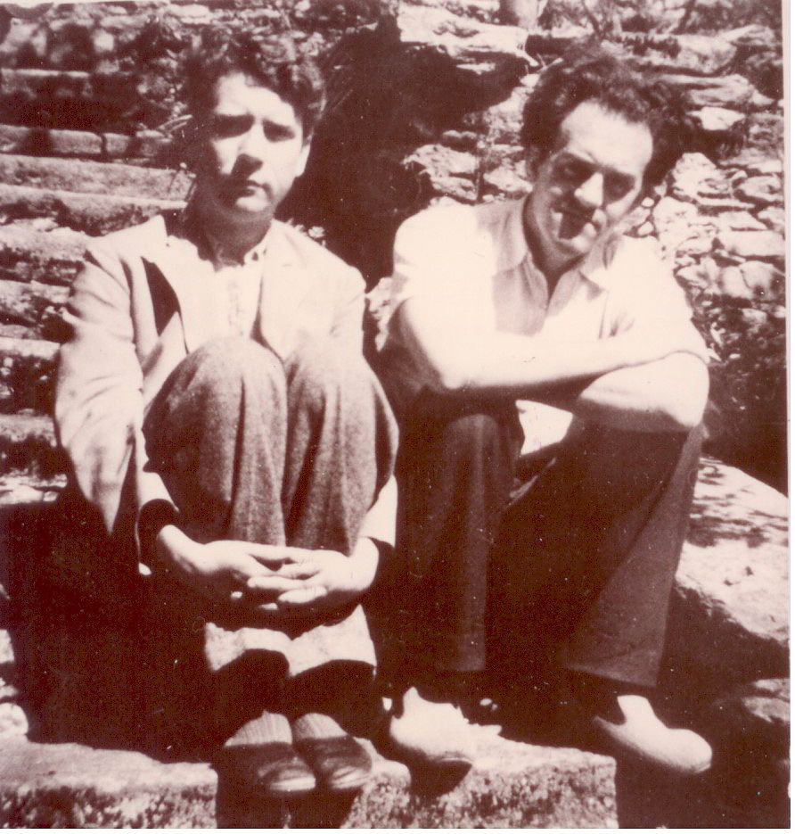 Henry Marsman und Thelen 1940 auf Schloß Pascoaes im Norden Portugals