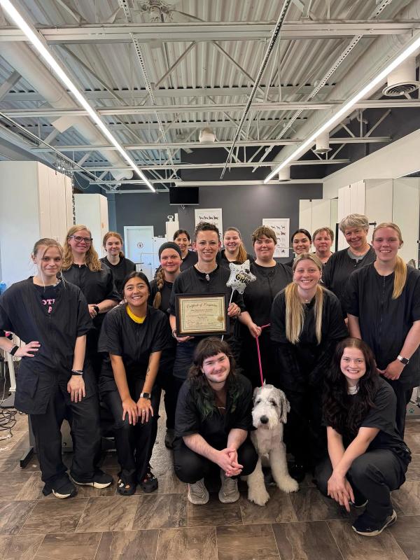 Rio Grooming School class and graduate certificate