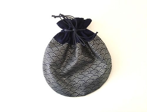 Pochette seigaiha argenté