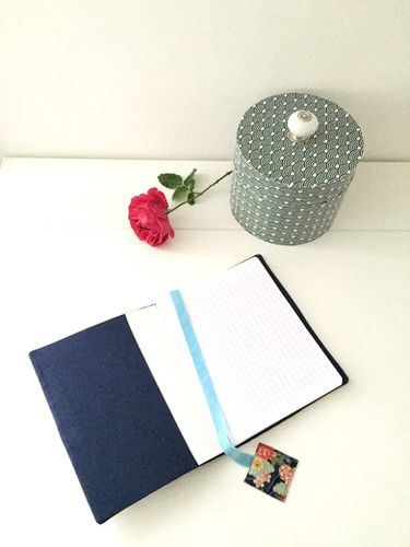 Couvre livre en tissus japonais fleuri