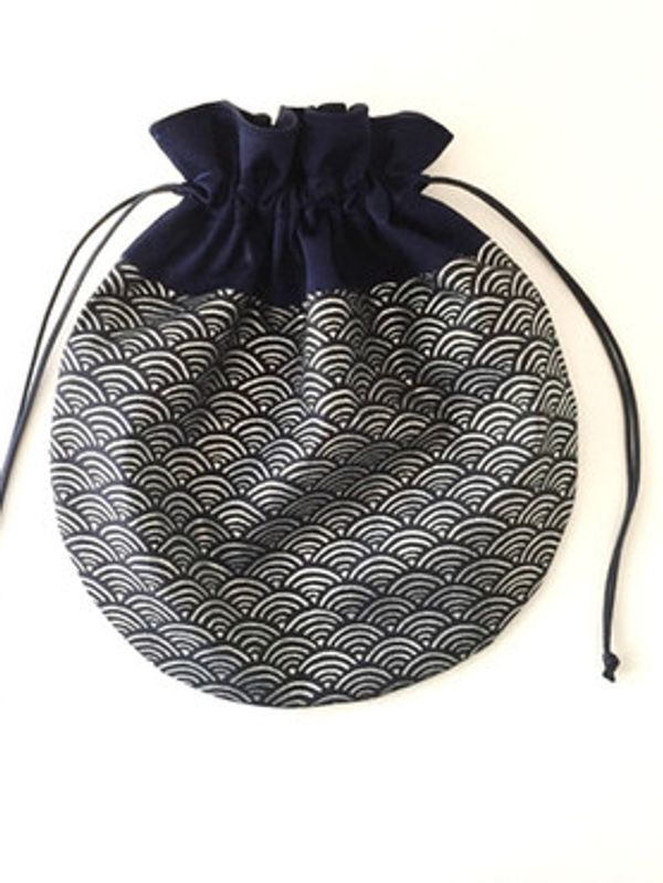 Pochette seigaiha argenté