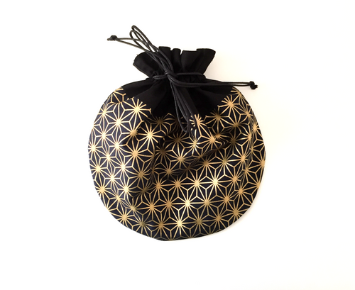 Pochette japonaise asanoha or