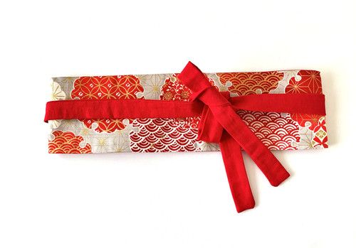 Ceinture OBI Yukiwa rouge