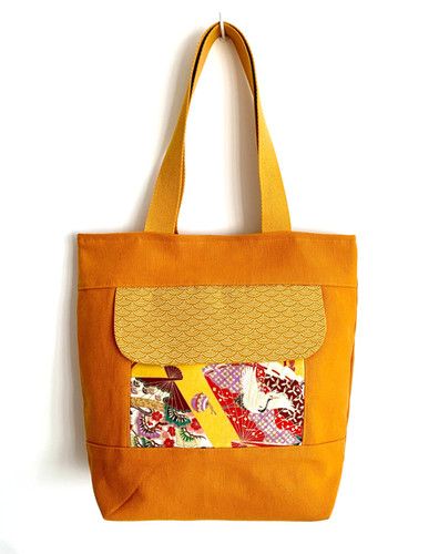 Cabas jaune moutarde