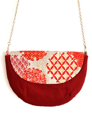 Sac demi-lune yukiwa rouge