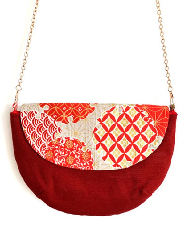 Sac demi-lune yukiwa rouge