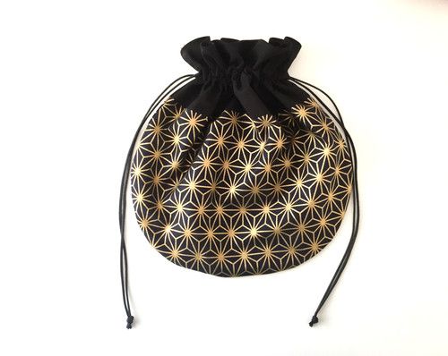 Pochette japonaise asanoha or