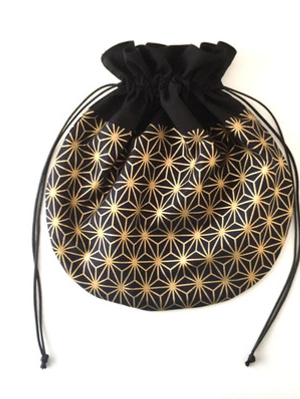 Pochette japonaise asanoha or