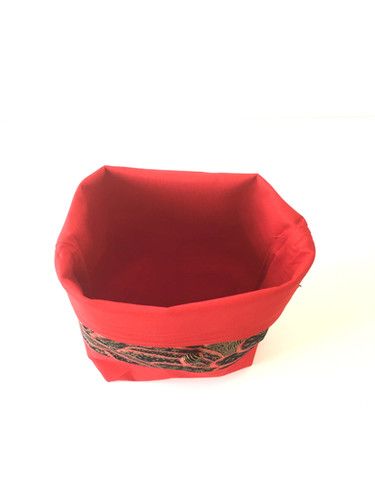 Trousse/panier rouge or