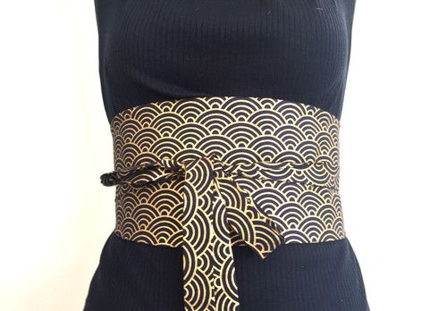 Ceinture OBI Seigaiha Or