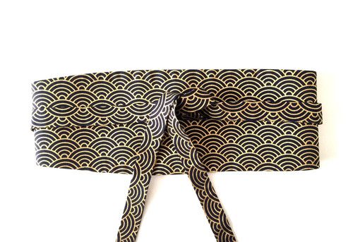 Ceinture OBI Seigaiha Or