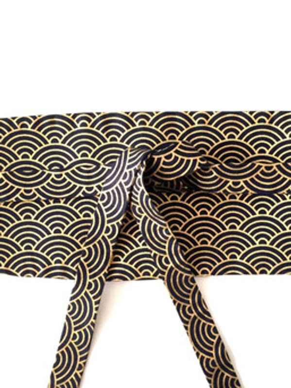 Ceinture OBI Seigaiha Or