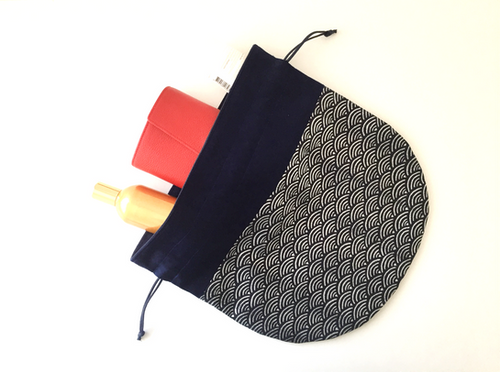 Pochette seigaiha argenté