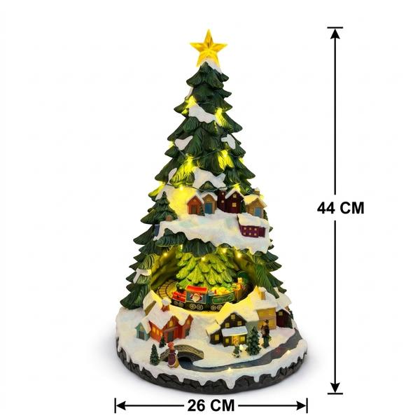 Árbol Navideño Pueblo Invernal Luminoso - Vista secundaria
