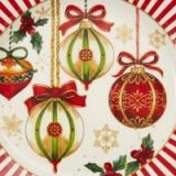 Plato Decorativo Navideño Esferas Clásicas - vista 3