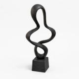 Escultura Abstracta Fluida Negra - vista 4