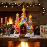 Árbol Dulce de Navidad con Casita de Galleta - vista 1