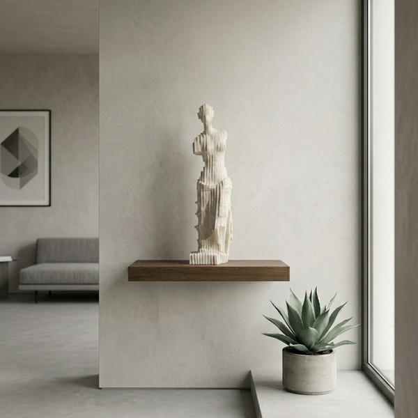Escultura Clasica Fragmentada tono marfil - Imagen 1