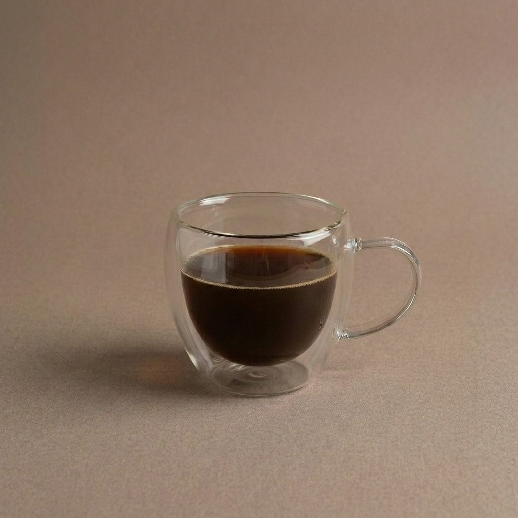 Pocillo de Vidrio Doble Pared para Café y Té