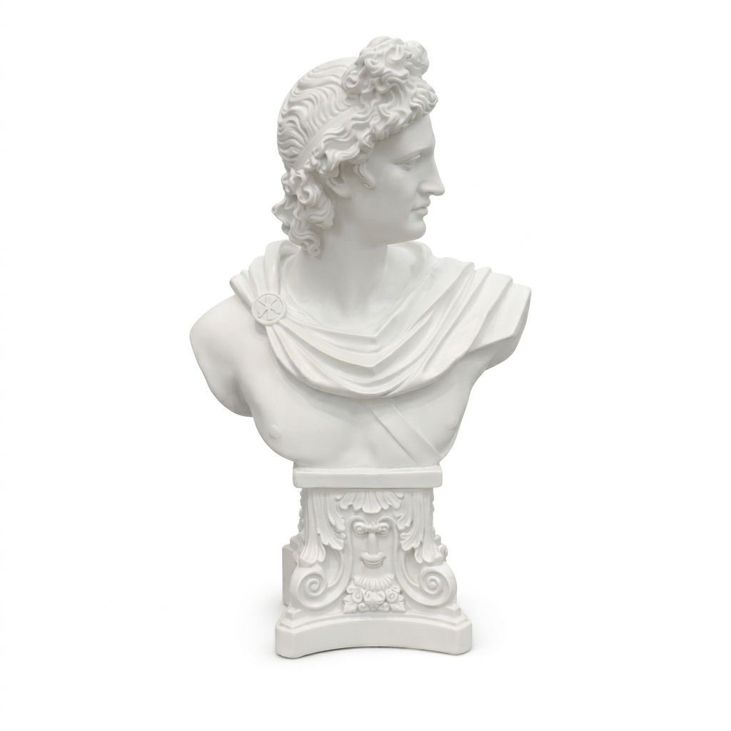 Escultura Apolo Clásico Marfil - Imagen 4