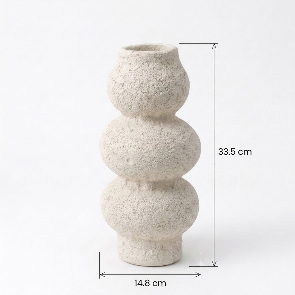 Jarrón Escultórico Cairn Bajo - Imagen 2