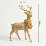 Ciervo Escultórico Dorado de Pie - vista 4