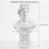 Escultura Apolo Clásico Marfil - vista 2