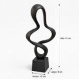 Escultura Abstracta Fluida Negra - vista 2