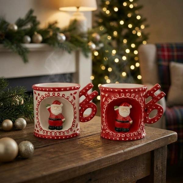 Mug Santa Joy Blanco 