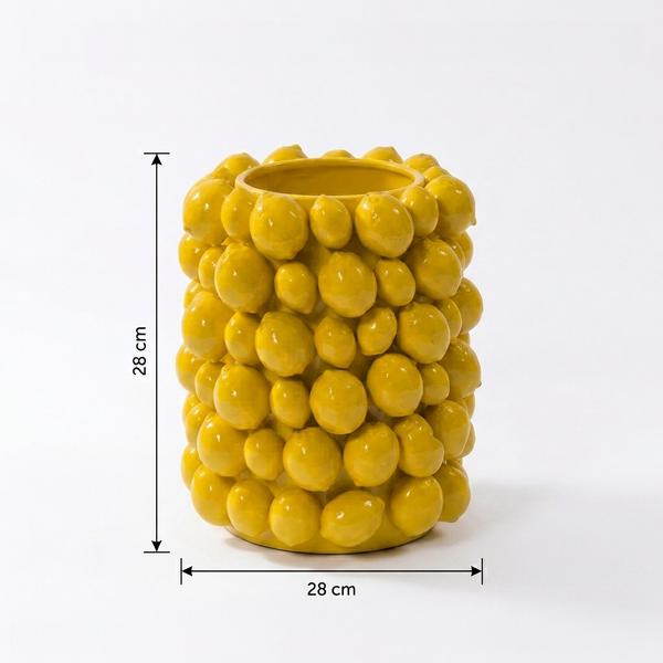 Jarrón Escultórico Maximalista Citrina Alto - Imagen 2