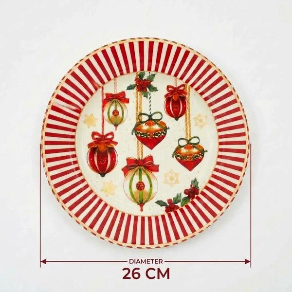 Plato Decorativo Navideño Esferas Festivas - Vista secundaria