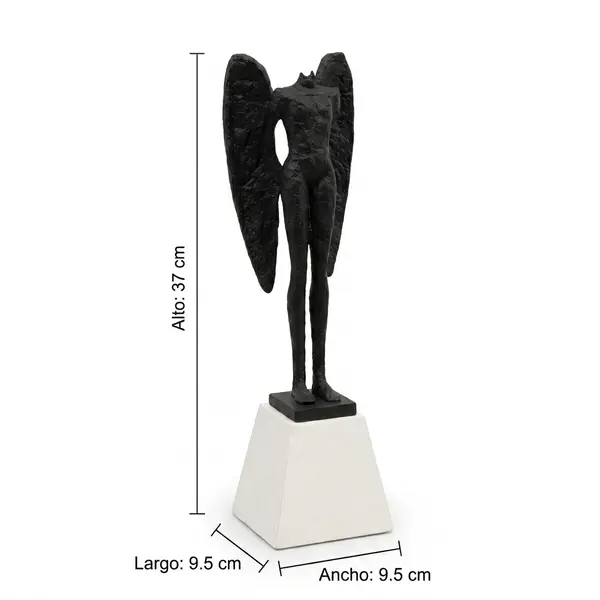 Escultura Ángel Éter Negro - Vista secundaria