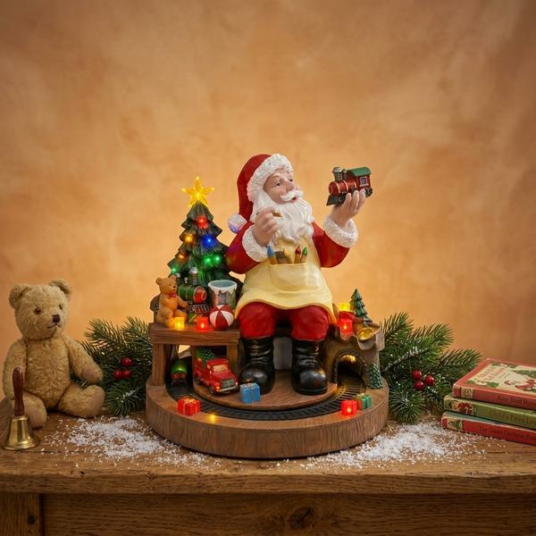 Santa Claus Taller Navideño con Tren Luminoso
