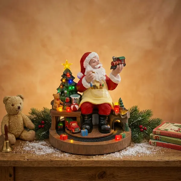 Santa Claus Taller Navideño con Tren Luminoso