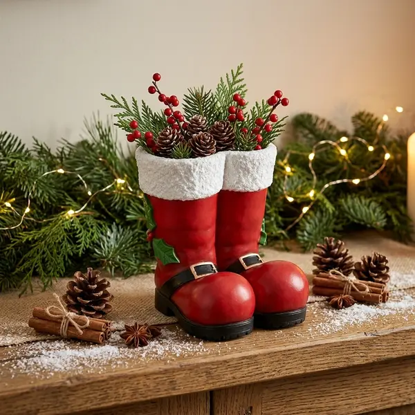 Botas Navideñas Papá Noel