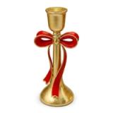 Portavelas Decorativo Lazo Dorado Navideño - vista 4