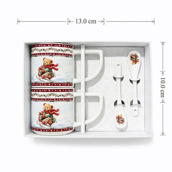 Set Navideño Tazas y Cucharas Osito Invernal - Vista secundaria