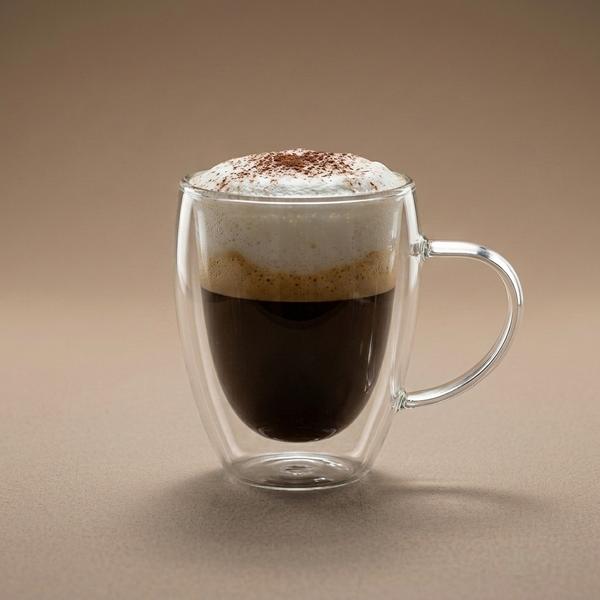 Pocillo Térmico de Vidrio Doble Capa Transparente para Café y Capuchino