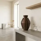 Jarrón Escultórico Ébano Tribal Alto - vista 1