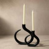 Set x2 de Candelabros en acero negro - vista 1
