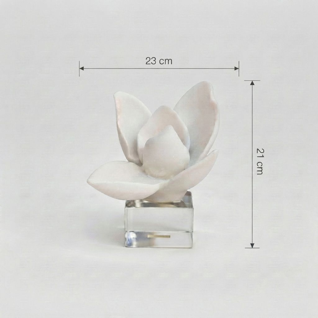Escultura Decorativa Flor de Loto Bajo - Imagen 2